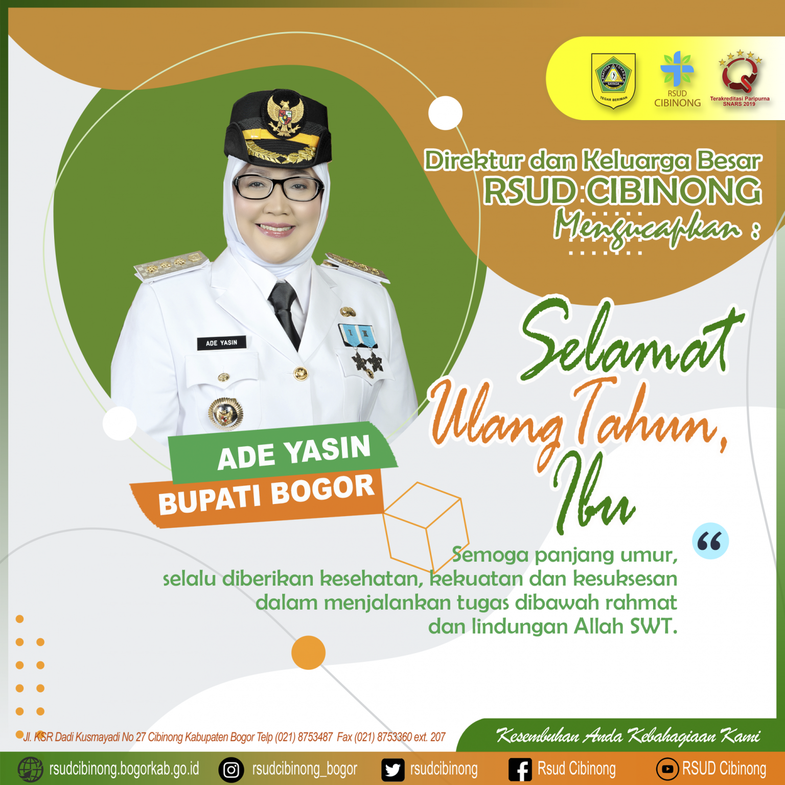 Direktur Dan Keluarga Besar Rsud Cibinong Mengucapkan Selamat Ulang